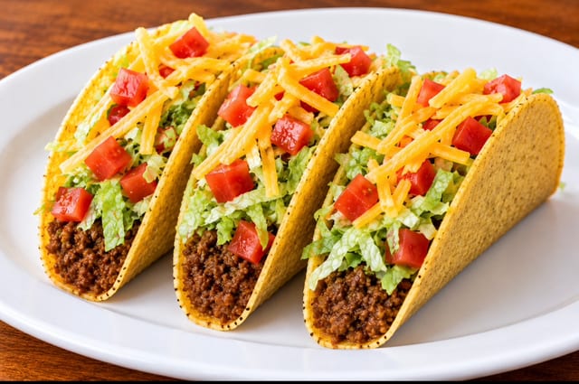 3 Beef Tacos (hard).