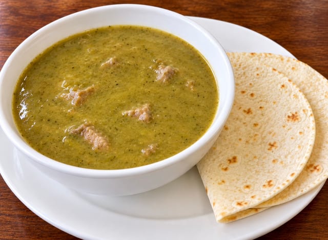 Green Chile Bowl & Tortillas.
